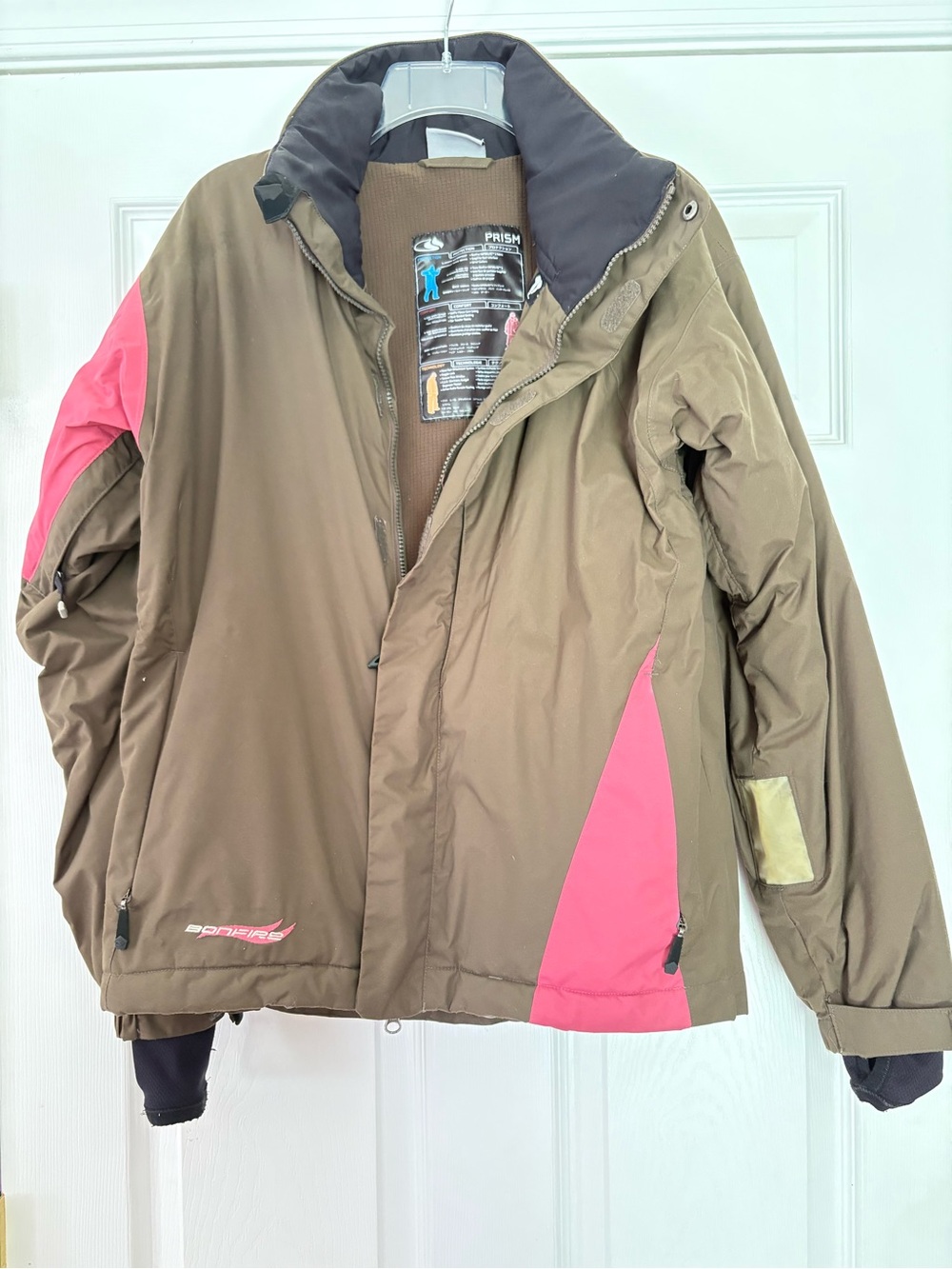 Vintage Bonfire Prism Snowboard Jacket Women’s Size M Y2K Gorpcore Brown Pink